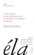 Études de linguistique appliquée, no 207